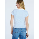 FREE ASSEMBLY SCOOP NECK TEE SHORT SLEEVES (4-6) - SIZE:  S - BLUE PRINT STRIPE - Brand New