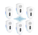 ULTRASONIC PEST REPELLENT 3 MODE SETTINGS AND PLUG-IN (6-PACK) - WHITE/BLACK - Like New