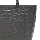 KARL LAGERFELD WOMEN'S DURABLE MAYBELLE TOTE BAG - BLACK/SILVER - Brand New