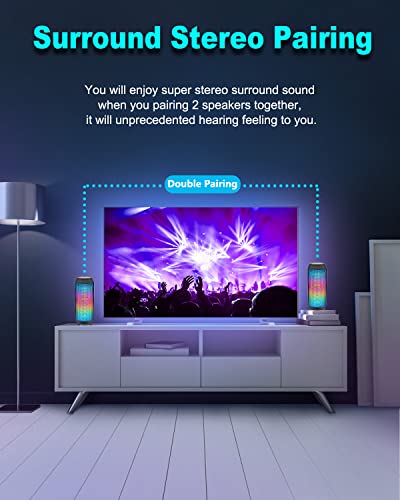 ANCOBER BLUETOOTH SPEAKER WIRELESS PORTABLE HD STEREO SOUND ACB-001-BLK - BLACK - Like New