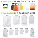 KEEP N STORE HEAVY DUTY SAND BAGS PACK OF 6 18x30 inches, 75 Pounds Volume - Like New