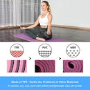 YUELIVES Yoga Mat Non-Slip TPE Exercise Mat, 72x24", B08FC646BS - Purple - Brand New