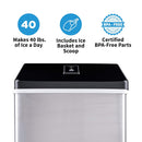 Newair Silver Countertop Compact Automatic Ice Maker Machine - SILVER Like New