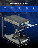 ORION MOTOR TECH MOTORCYCLE LIFT 1100LB SCISSOR LIFT - GRAY - Like New