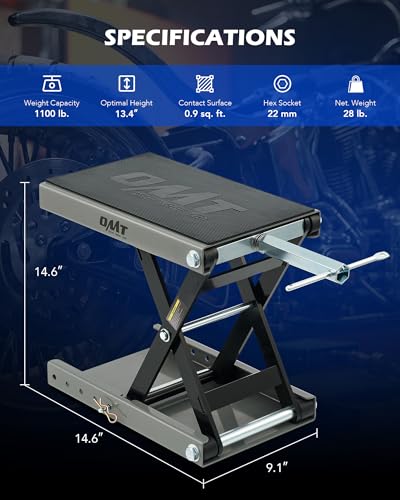 ORION MOTOR TECH MOTORCYCLE LIFT 1100LB SCISSOR LIFT - GRAY - Like New