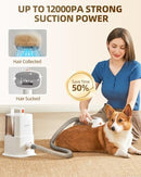 SIMPLEWAY DOG VACUUM GROOMING KIT FOR SHEDDING: 2.5L PROFESSIONAL HAIR CLIPPERS - Like New