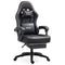 Darkecho Gaming Chair Fabric Cushion, Office Chair with Footrest US-J350 - Black - Like New