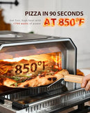 ZACHVO 13-IN-1 INDOOR PIZZA OVEN, 5 PIES/30 MIN - BLACK - Like New