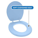 Ginsey Home Solutions Coastal Blue Round Soft Cushioned Toilet Seat - Brand New