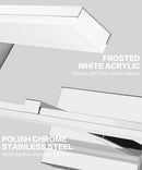 ZUZITO Modern Bathroom Light Fixture Chrome LED Dimmable 40In Light Bar -Chrome - Brand New