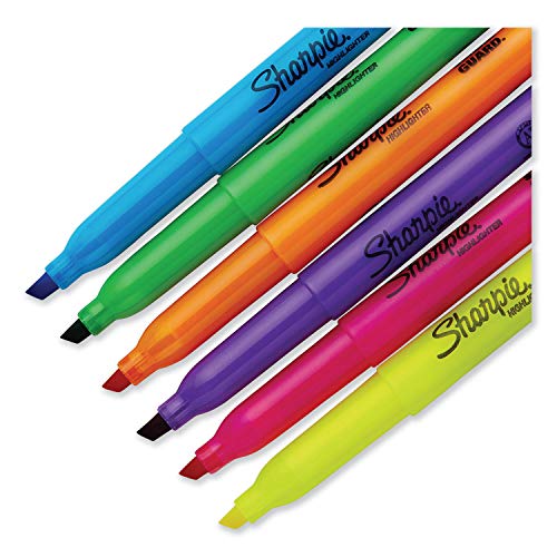 SHARPIE POCKET HIGHLIGHTER SET OFFICE AND CLASSROOM SUPPLIES 24 COUNT - ASSORTED - Brand New