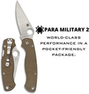 Spyderco Para Military 2 Signature Knife PlainEdge C81MPCW2 - Like New