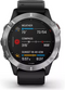 Garmin Fenix 6 GPS Watch G010-N2158-00 - Black Dial Silver BezelBlack Band - Like New