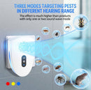 ULTRASONIC PEST REPELLENT 3 MODE SETTINGS AND PLUG-IN (6-PACK) - WHITE/BLACK - Like New