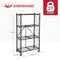 Origami R4 4-Tier Folding Shelf Garage Shelving Heavy Duty, R4-WR-BLA - BLACK - Like New