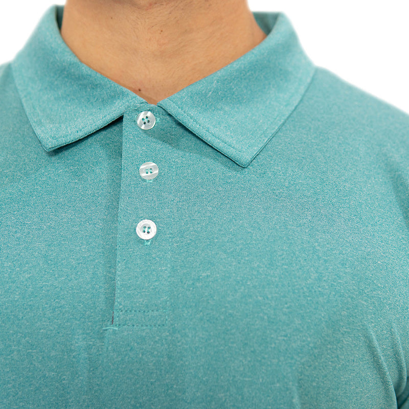 WARRIORS & SCHOLARS FAIRWAY S/S ACTIVE POLO - SIZE: MEN M - STONE BLUE - Brand New