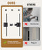 BATTERY OPERATED WALL SCONCE DIMMABLE REMOTE LED WALL LIGHT SET OF 2 - BLACK - Like New