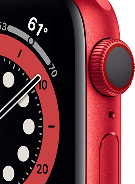 For Parts: Apple Watch 6 GPS Cellular 40mm RED Alum Case RED Band -Red PHYSICAL DAMAGE