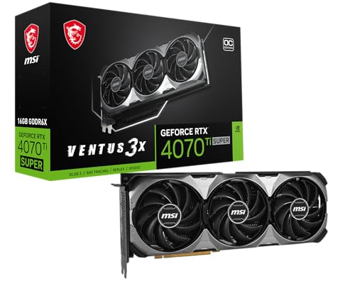 MSI GAMING RTX 4070 TI SUPER 16G VENTUS 3X OC GRAPHICS CARD - BLACK - Like New