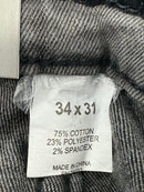 BLU ROCK MEN'S FLEX STRETCH SLIM FIT STRAIGHT JEANS - SIZE: 34X31 - GRAY/BLACK - Brand New