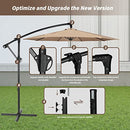 SIMPLE DELUXE 10FT OFFSET UMBRELLA CANTILEVER PATIO HANGING UMBRELLA - TAN - Like New