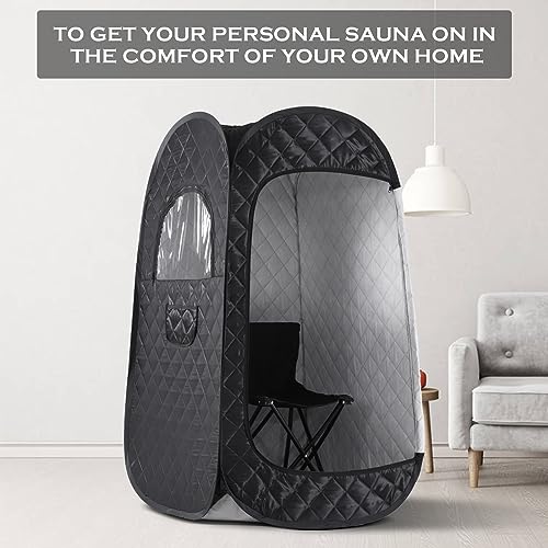 TATALIFE PORTABLE SAUNA HOME SAUNA TENT FULL BODY STEAM SAUNA TENT - BLACK - Like New