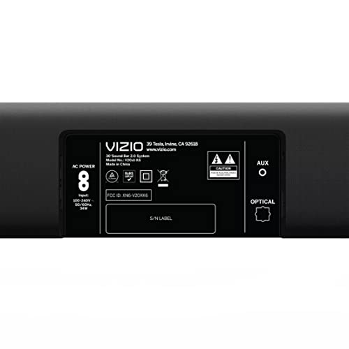 VIZIO V-SERIES 2.0 HOME THEATER SOUND BAR V20XT-K6 - BLACK - Like New