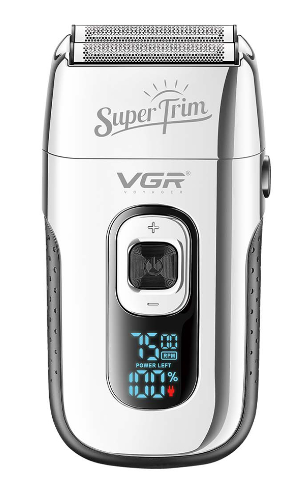 VGR V-332 Rechargeable 3-Speed Beard Electric Professional Foil Shaver - SILVER - Like New