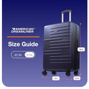 AMERICAN DREAMLINER 30 INCH ROLLING LUGGAGE, HARDSHELL SUITCASE WHEELS - NAVY - Like New
