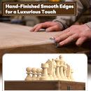 DOOWROODNI Premium Walnut 15" Magnetic Wooden Folding Chess Checkers Set - Red - Like New