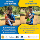 Solar Buddies Refillable Roll On Sunscreen Suncream Applicator Bag - Pink - Brand New