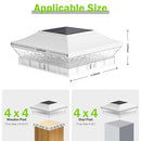 Brightever 4x4 3.5x3.5 Solar Post Cap Lights 12-Pack White - Like New