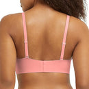 DM2322 MAIDENFORM WOMEN LACE TRIM TRIANGLE BRALETTE PULLOVER 2XL CORAL ZEST - Like New