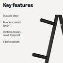 AMAZON BASICS WEIGHT PLATE TREE RACK 300 LBS - BLACK - Like New