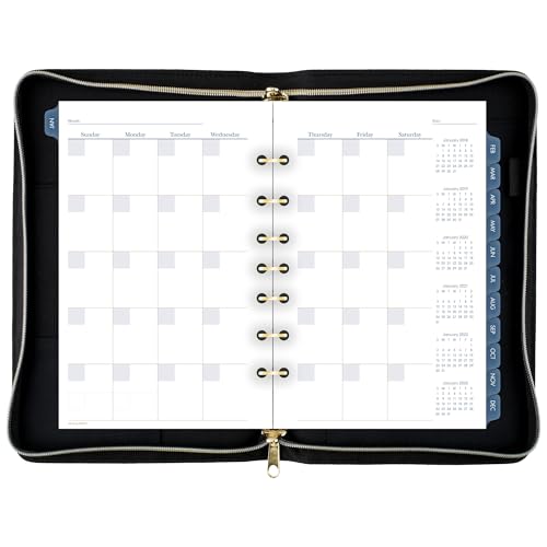 AT-A-GLANCE FAUX LEATHER FASHION STARTER SET UNDATED 7-RING DR1113-040 - CREAM - Brand New