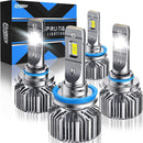 FAHREN FOG LIGHT BULBS H11+9005 COMBO FOR RV ATV, PACK OF 4 - GRAY/BLUE - Like New