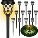 RUHOTILI SOLAR LIGHTS OUTDOOR 12 PACK SOLAR GARDEN LIGHTS WATERPROOF - BLACK - Like New