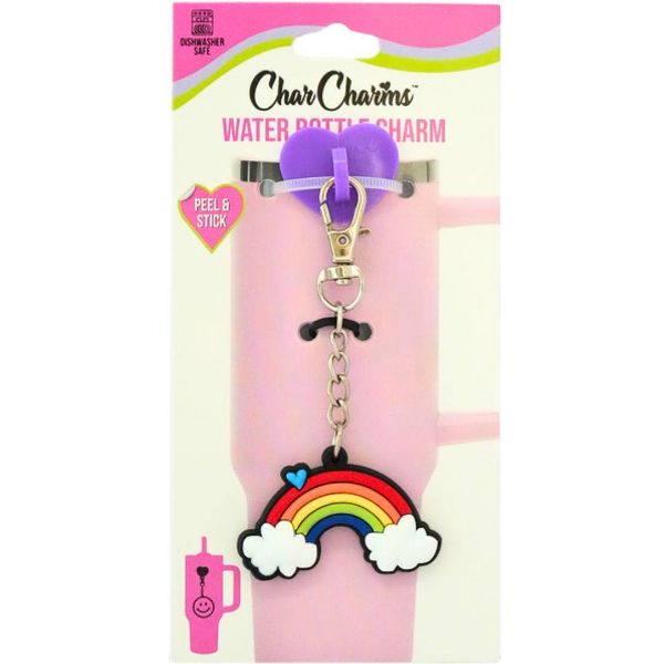 CHARCHARMS RAINBOW WATER BOTTLE CHARM WITH STICK-ON HOOK BUNDLE - Brand New