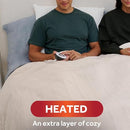 SUNBEAM ROYAL POSH CHAMPAGNE HEATED BLANKET - FULL - CHAMPAGNE - Like New