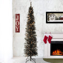 NATIONAL TREE COMPANY 7 FT. PRE-LIT TINSEL COLLECTION TREE CLEAR LIGHTS - GREEN - Like New