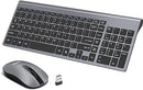 LeadsaiL Wireless Keyboard Mouse Combo Compact KF-10+LX001 - GREY Like New