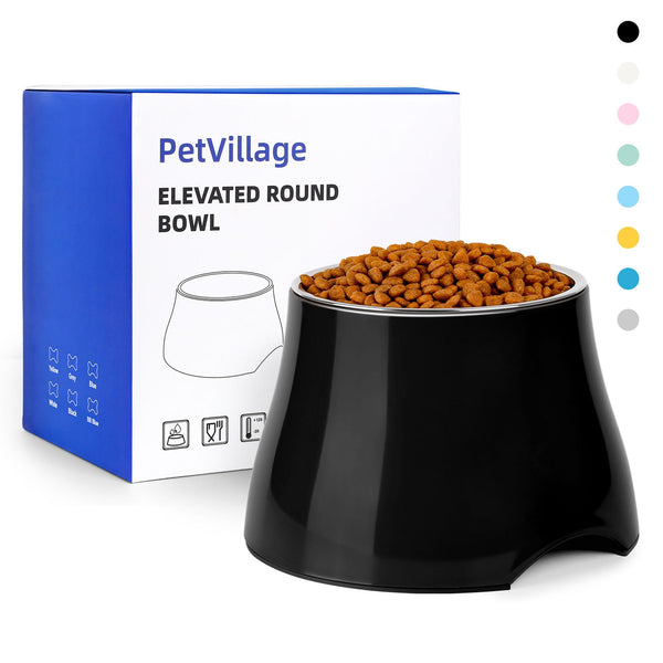 PETVILLAGE DOG BOWLS,CONE FRIENDLY NON SLIP SINGLE BOWL ML99038CD - BLACK - Like New