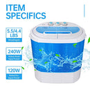 ZENY Portable Washing Machine Mini Washer and Spin Dryer Twin Tub B07J6S4RZ9 - Like New