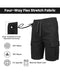 GALAXY HARVIC MEN STRETCH PULL-ON CARGO ELASTIC WAIST DRAWSTRING NAVY M - Brand New