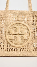 158040 TORY BURCH WOMEN'S ELLA HAND CROCHETED SMALL TOTE - NATURAL - Brand New