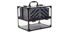 Caboodles Rainbow Rad Neat Freak Makeup Organizer Black Trim Rainbow Jacquard - Brand New