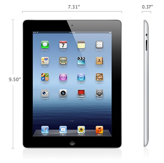 APPLE IPAD 3 9.7" 32GB WIFI + 4G LTE MD367LL/A - BLACK - Like New