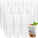 Uiifan 500 Pack 3 oz Mini Dessert Cups Square Tall Clear Plastic - Like New