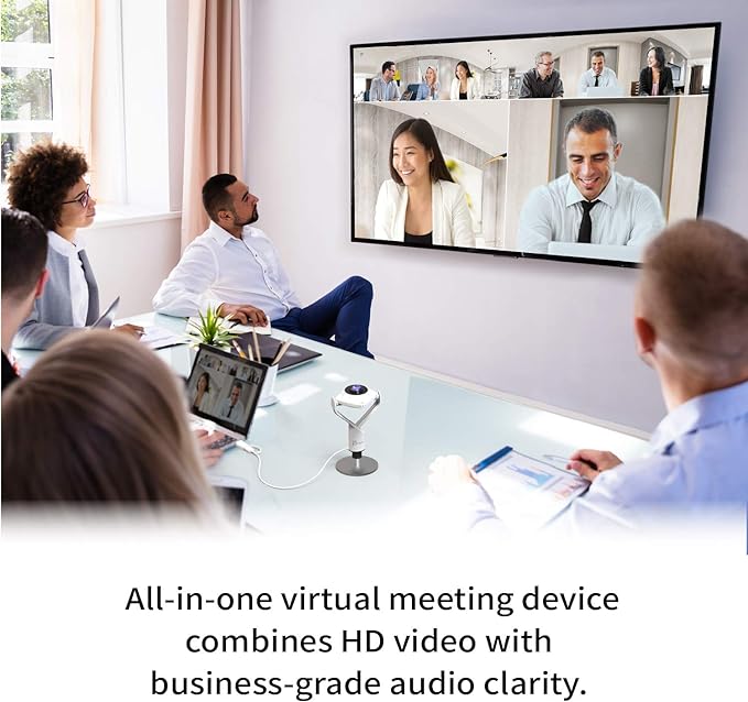 j5create 360 Degree Webcam 1080P HD Video Conference High Fidelity - White - Like New