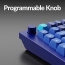 KEYCHRON Q10 (ALICE LAYOUT) QMK CUSTOM MECHANICAL KEYBOARD G PRO RED - NAVY BLUE - Like New